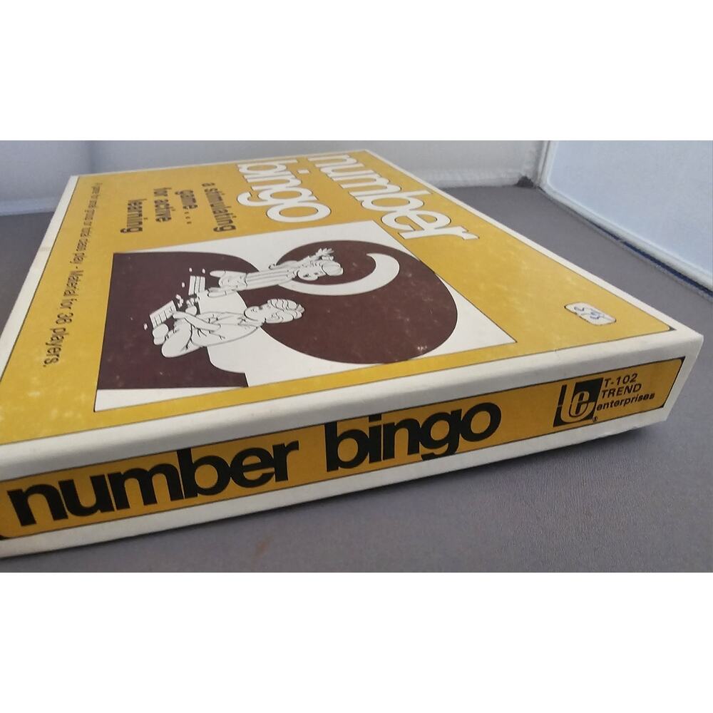 Vintage Number Bingo (Yellow Box) T-102 by Trend Enterprises - for 36 Players - Picture 3 of 5